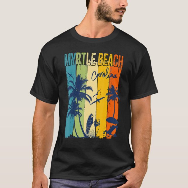 Camiseta Myrtle Beach Carolina Family Vacation Matching Gro (Frente)
