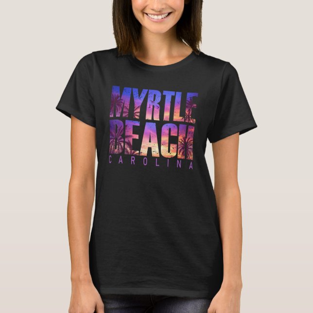 Camiseta Myrtle Beach Carolina Summer Vacation Matching Fam (Frente)