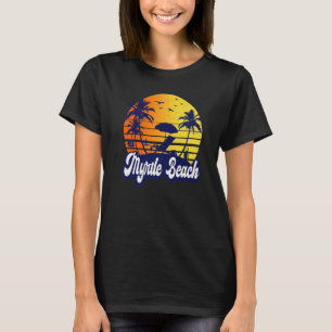 Camiseta Myrtle Beach Carolina Sunset Beach Retro Premium