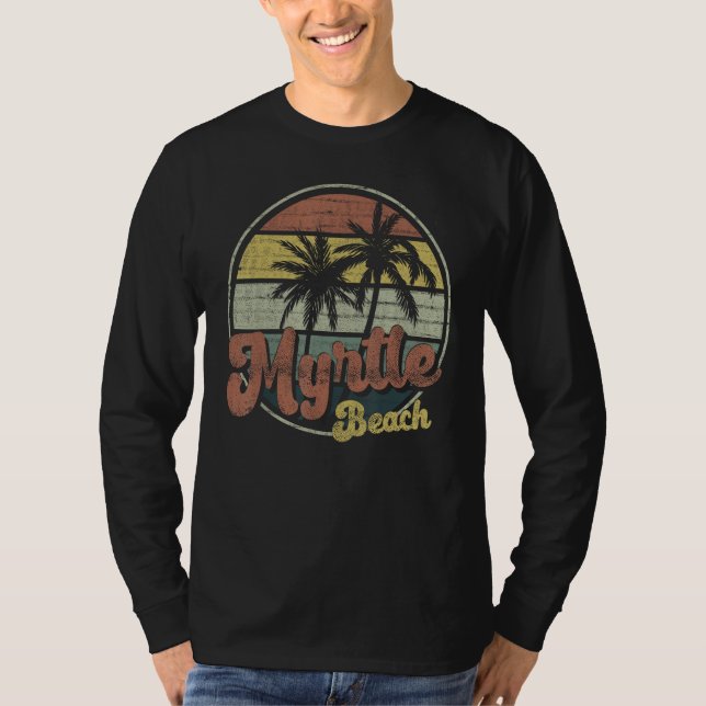 Camiseta Myrtle Beach Palmetto Tree South Carolina Vacation (Frente)