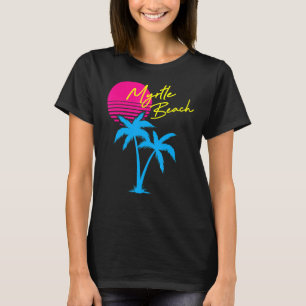 Camiseta Myrtle Beach South Carolina Palm tree sunset vacat