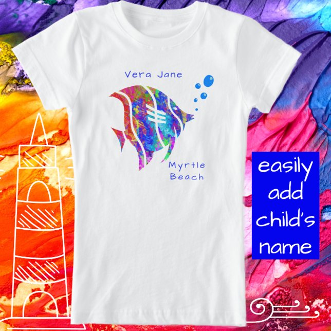 Camiseta Myrtle Beach South Carolina Sunfish, com nome (Criador carregado)