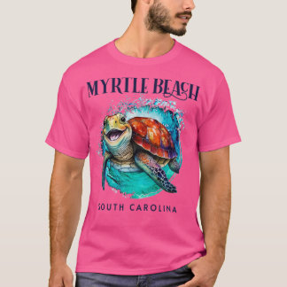 Camiseta Myrtle Beach South Carolina Watercolor Happy Sea T