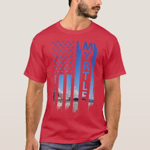 Camiseta Myrtle Beach South olina Summer Sunset American Fl