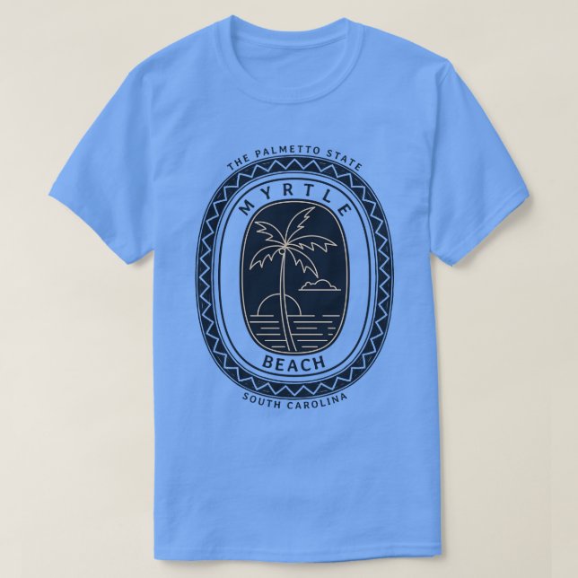 Camiseta Myrtle Beach South olina The Palmetto State Sunset (Frente do Design)