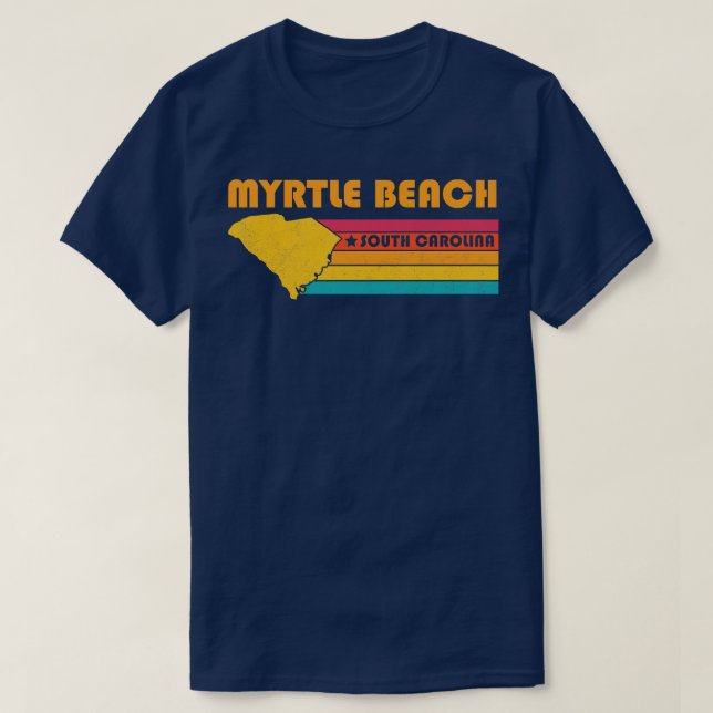 Camiseta Myrtle Beach South olina Vintage - Sovado (Frente do Design)
