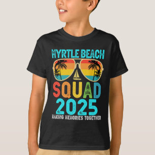 Camiseta Myrtle Beach Squad 2025 Vacation Friends Family Mã