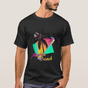 Camiseta Myrtle Beach Tropical Summer Palm Tree Sunset