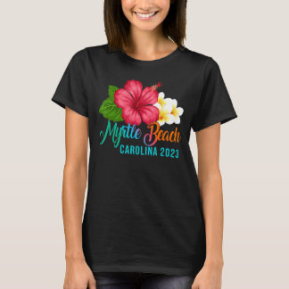 Camiseta Myrtle Beach Vacation Carolina Hibiscus Tropical F