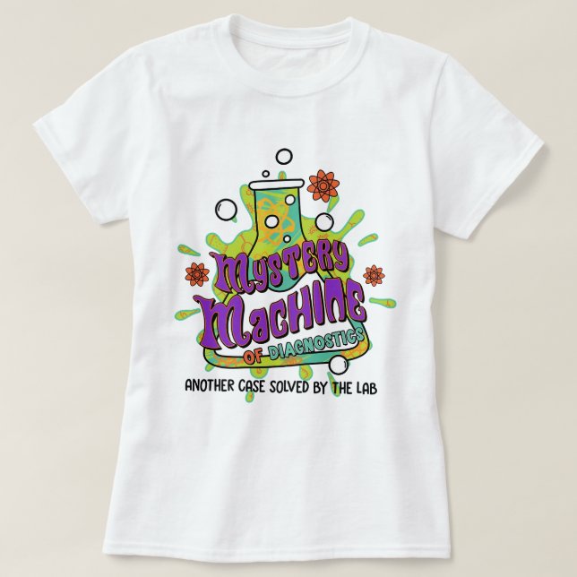 Camiseta Mystery Machine of Diagnostics Lab Semana 2025 (Frente do Design)