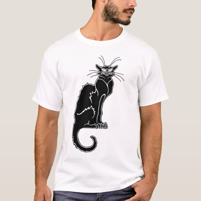 Camiseta Mystic Black Cat – Silhouette of Shadow" (Frente)