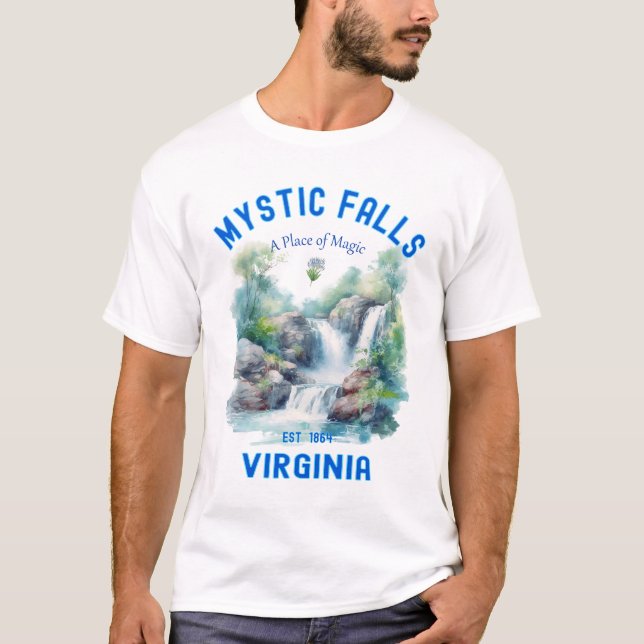 Camiseta Mystic Falls, um lugar de magia (Frente)