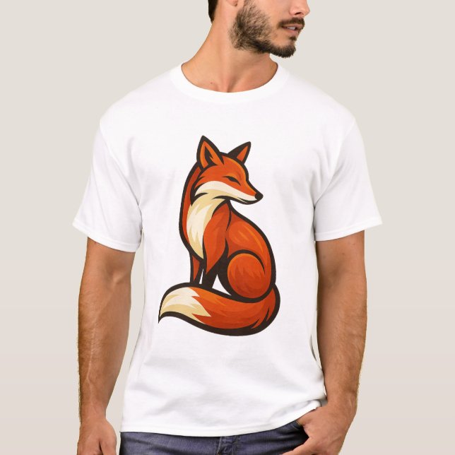 Camiseta Mystic Fox Elegance – Bold Artistic T-Shirt Design (Frente)