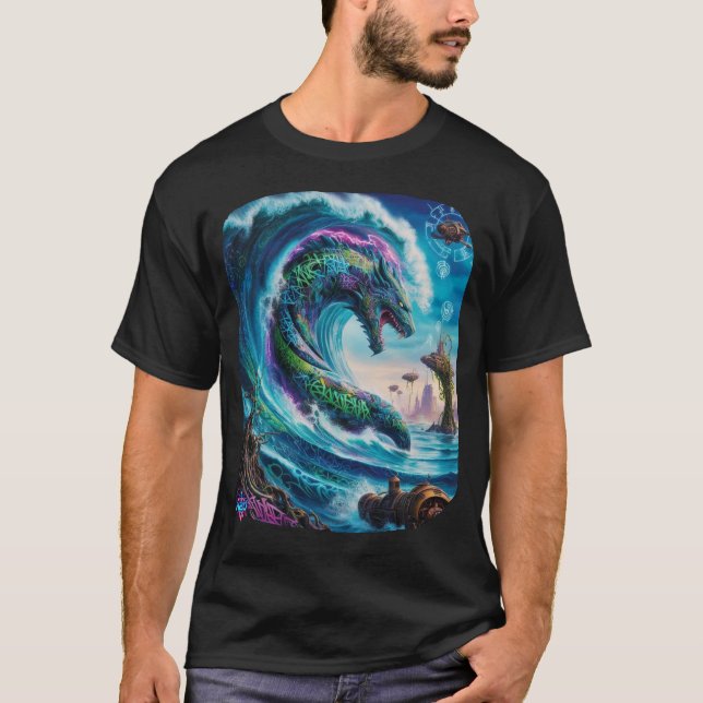Camiseta Mystic H2O Neon Leviathan (Frente)