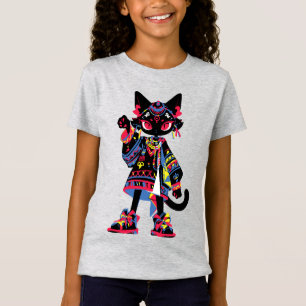 Camiseta Mystic Kawaii Cat – Espírito Tribal Color