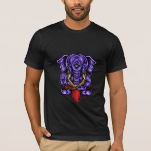 Camiseta Mystic Violet Ganesha - Grace & Wisdom em Hue"