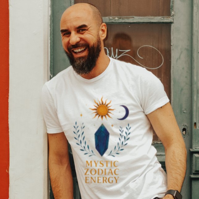 Camiseta Mystic Zodiac Energy Crystal Design | Celestial Su (Criador carregado)
