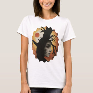 Camiseta Mystical Autumn Tree Woman - Fantasy T Shirt