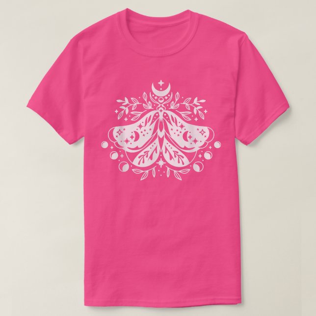 Camiseta Mystical Boho Moth Celestial 122 (Frente do Design)