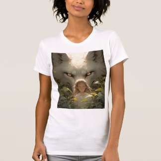 Camiseta Mystical Fantasy Wolf Guardian Anime