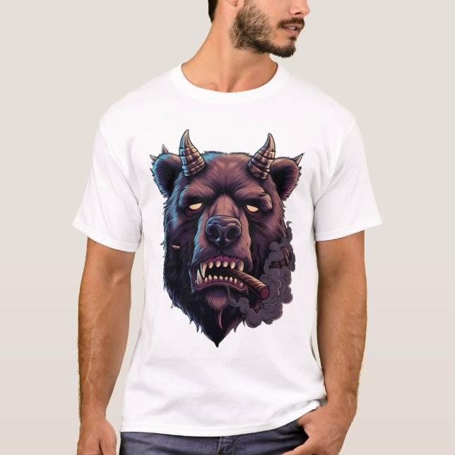 Camiseta Mystical Horned Bear T-Shirt  (Frente)
