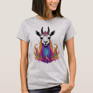 Camiseta Mystical Lama Blaze: Sinfonia das Cores