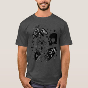 Camiseta Mystical Magic Boho Elemento das Bruxas Halloween 