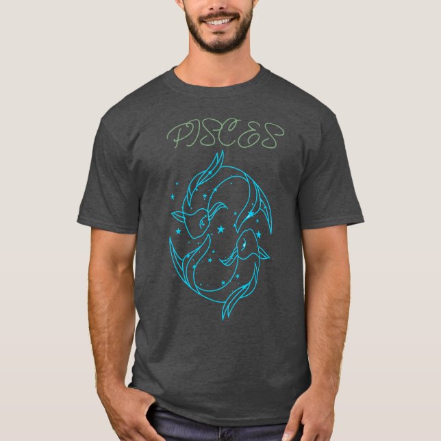 Camiseta Mystical Pisces Zodiac Sign Design:Dreamy Soul (Frente)