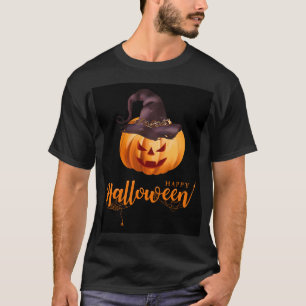 Camiseta Mystical Pumpkin: Chapéu de Bruxas e Charme de Hal