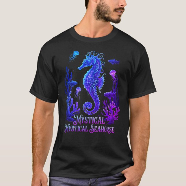 Camiseta Mystical Seahorse – Fantasy Ocean Creature Magical (Frente)