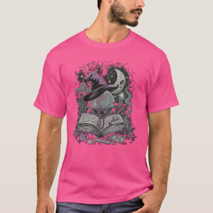 Camiseta Mystical Witchcore Hat e Crystal Ball Art