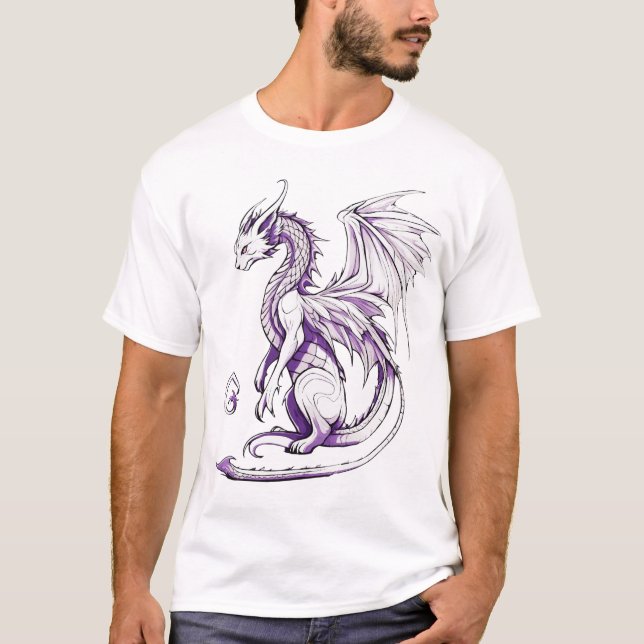 Camiseta Mythical Beasts & Dragon Outlines (Frente)