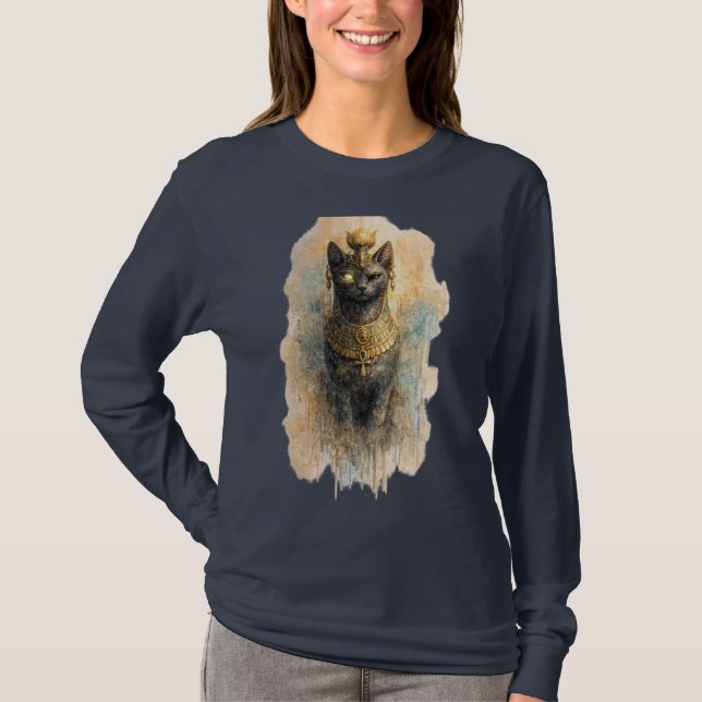 Camiseta Mythical Cat Ancient Fantasy Feline Art  (Frente)