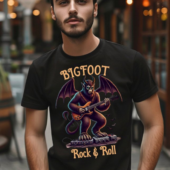 Camiseta Mythical Rockstar: Bigfoots Guitar Solo (Criador carregado)