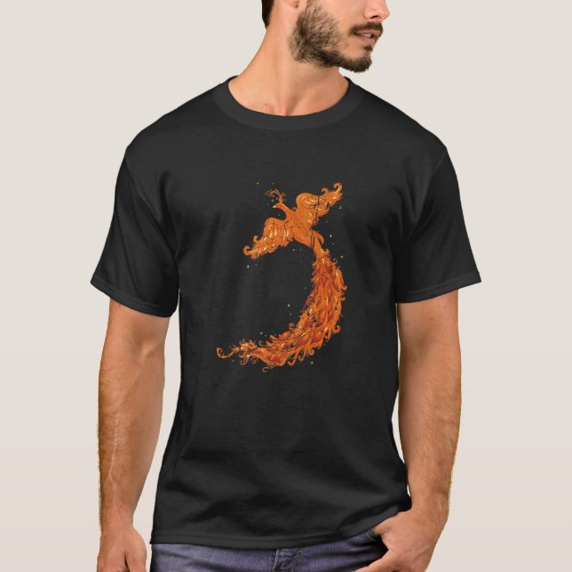 Camiseta Mythology Flying Mythical Fire Bird (distrito de P (Frente)