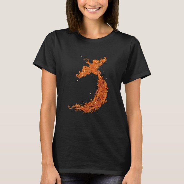 Camiseta Mythology Flying Mythical Fire Bird (distrito de P (Frente)
