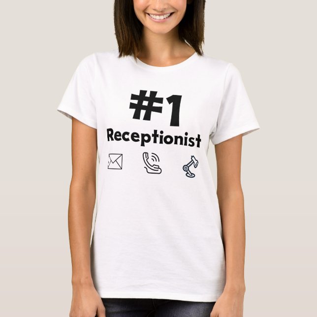 Camiseta Nº 1 Secretário recepcionista do Front Desk Profis (Frente)