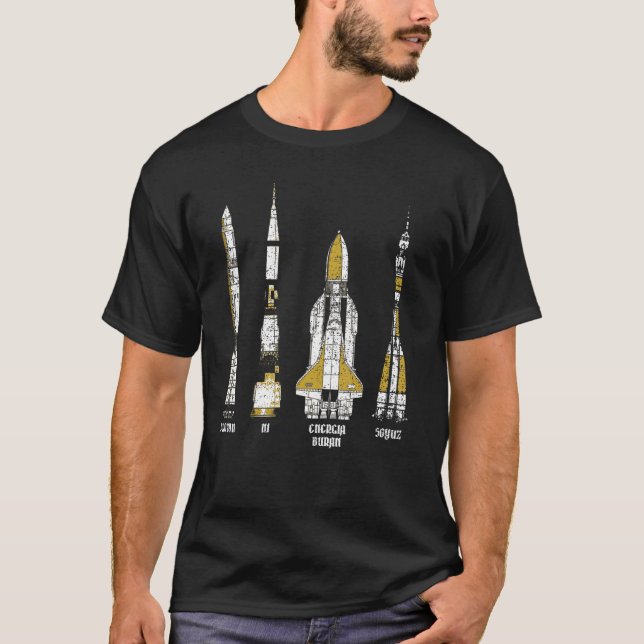 Camiseta N1 Proton Soyuz Buran Rocket Union Space Sp (Frente)