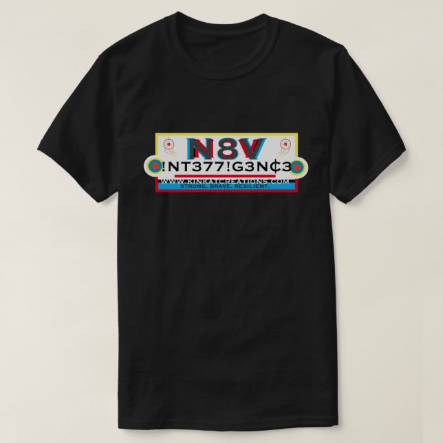 Camiseta N8V !NT377!G3NC3 T-Shirt (Frente do Design)