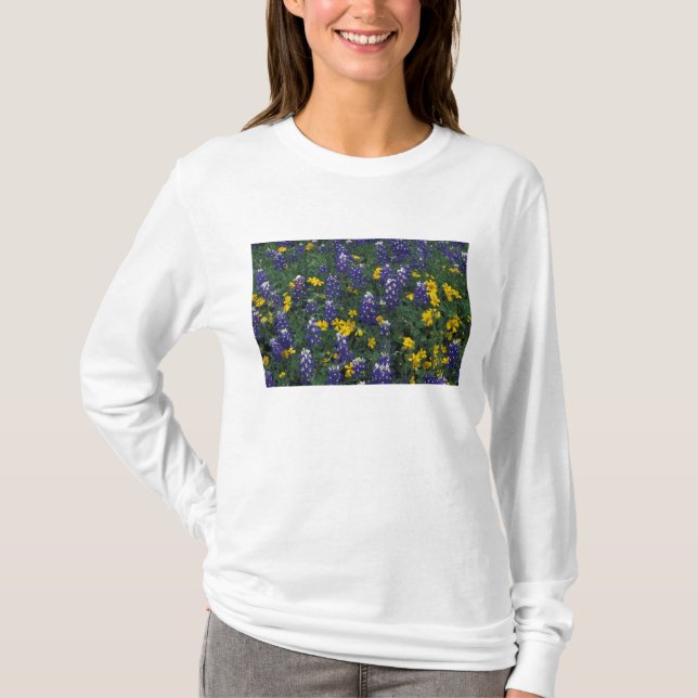 Camiseta N.A, EUA, Texas, Marble Falls, Blue Bonnets (Frente)