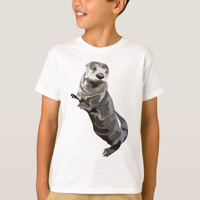 Camiseta N é para North American River Otter (Frente)