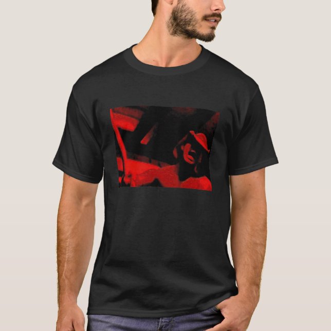 Camiseta N.T-shirt preto clássico do bife (Frente)