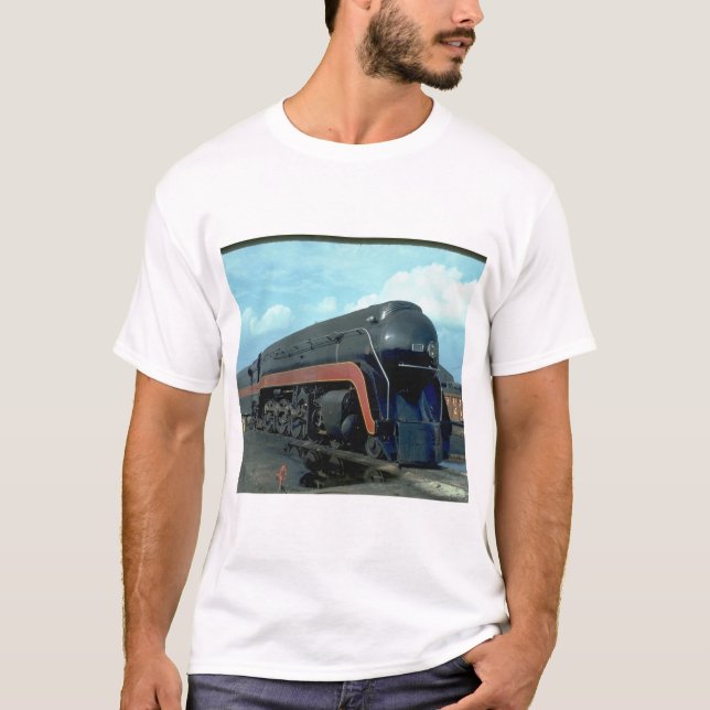 Camiseta N&W 4-8-4 #611. (trem; céu; nuvens; trilha;) (Frente)