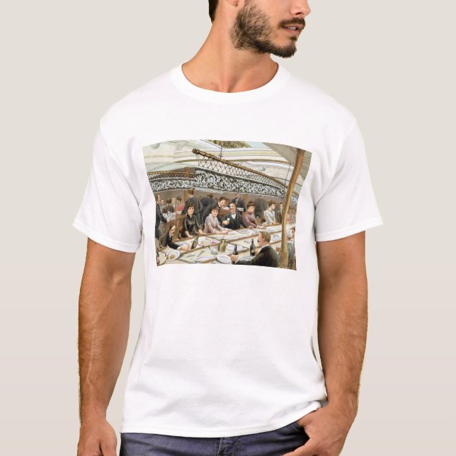 Camiseta Na baía, tempo de comensal - um inchamento (Frente)