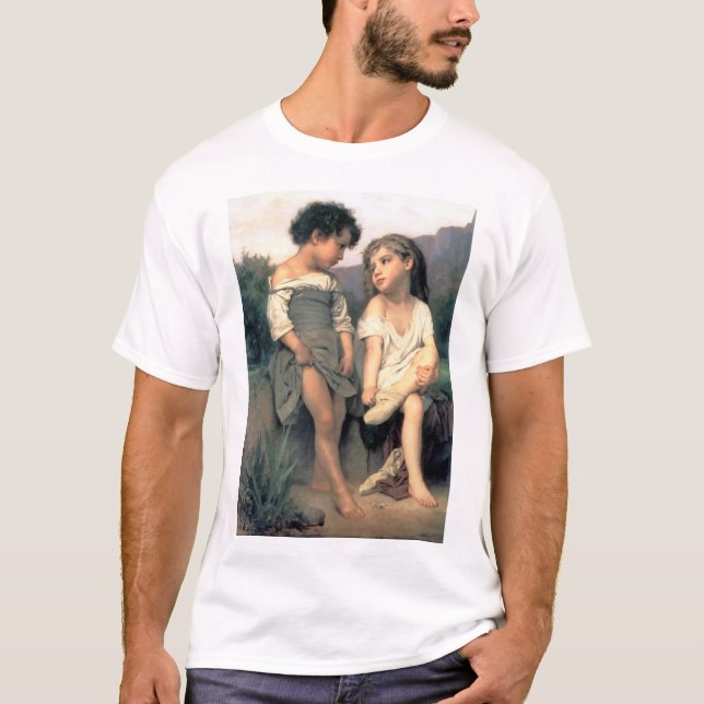 Camiseta Na borda do Brook, Bouguereau (Frente)