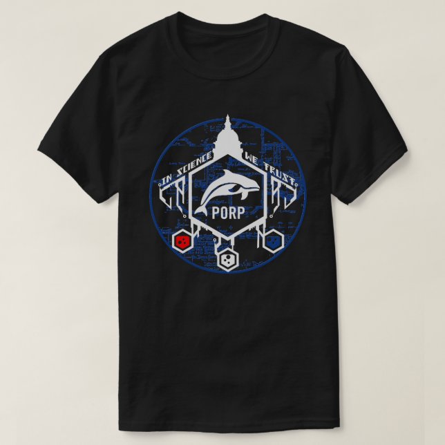 Camiseta Na ciência nós confiamos (Frente do Design)