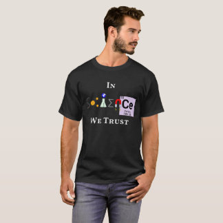 Camiseta Na ciência nós confiamos o t-shirt