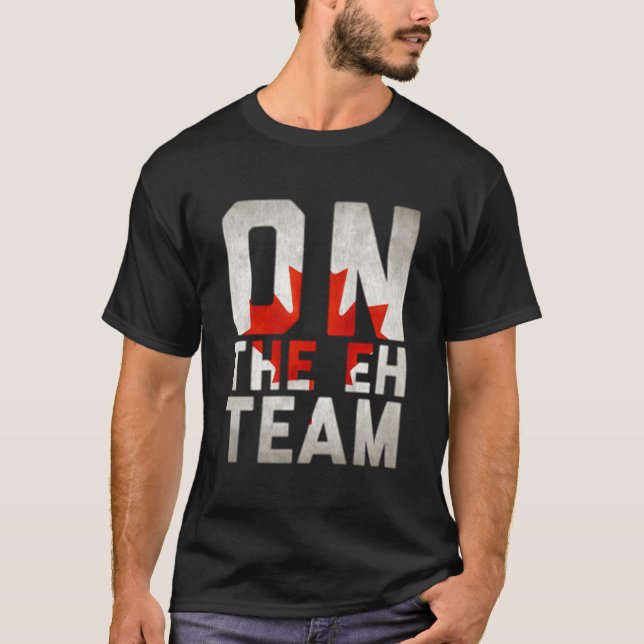 Camiseta Na Equipe Eh Bandeira Canadense (Frente)