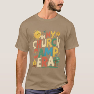 Camiseta Na Era do meu Acampamento da Igreja VBS Diversão n