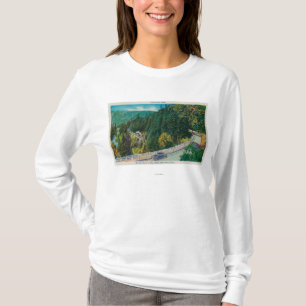 Camiseta Na estrada às árvores grandes de Santa Cruz